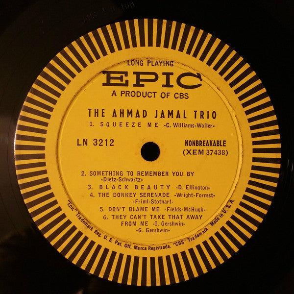 Ahmad Jamal Trio : The Ahmad Jamal Trio (LP, Album, Mono, RE)