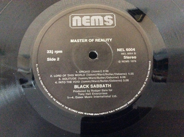 Black Sabbath : Master Of Reality (LP, Album, M/Print, RE)