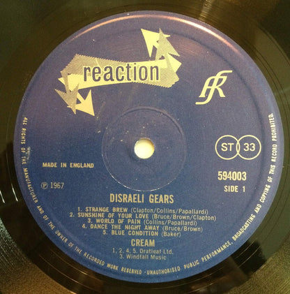 Cream (2) : Disraeli Gears (LP, Album, RE, Fro)