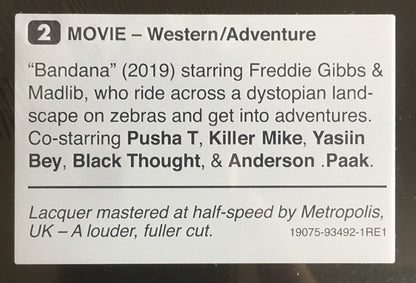 Freddie Gibbs & Madlib : Bandana (LP, Album)