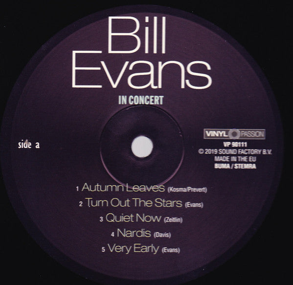 Bill Evans : In Concert - Autumn Leaves (LP, Comp, RM)