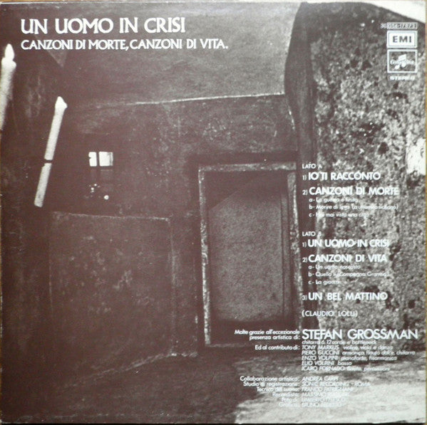 Claudio Lolli : Un Uomo In Crisi: Canzoni Di Morte. Canzoni Di Vita (LP, Album, RE)