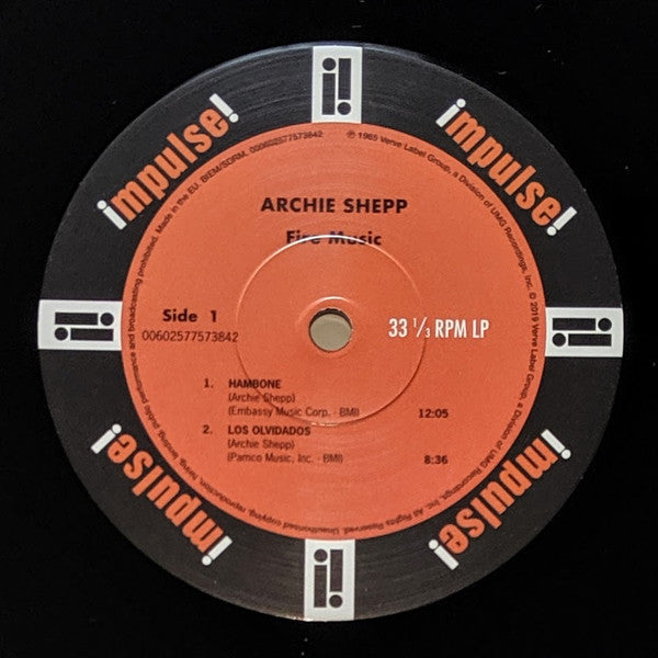 Archie Shepp : Fire Music (LP, Album, RE, 180)
