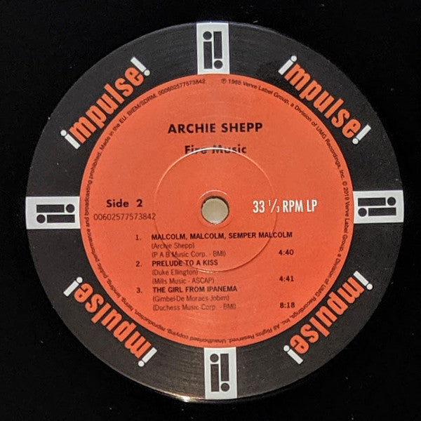 Archie Shepp : Fire Music (LP, Album, RE, 180)