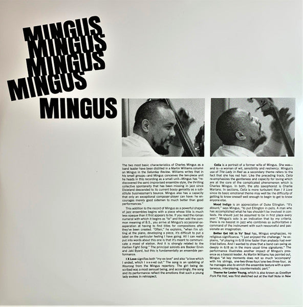 Charles Mingus : Mingus Mingus Mingus Mingus Mingus (LP, Album, RE)