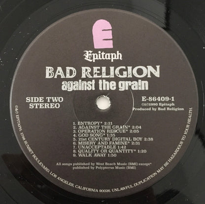 Bad Religion : Against The Grain (LP, Album, RE)