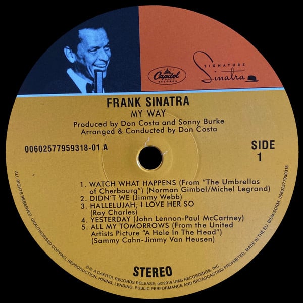 Frank Sinatra : My Way (LP, Album, RE)