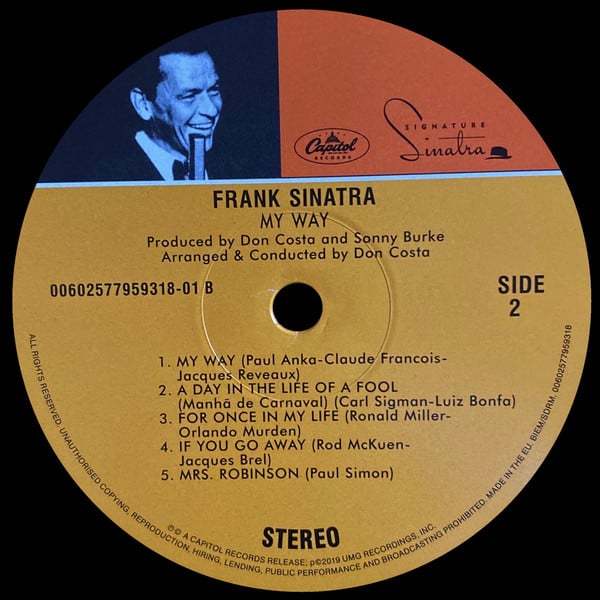 Frank Sinatra : My Way (LP, Album, RE)