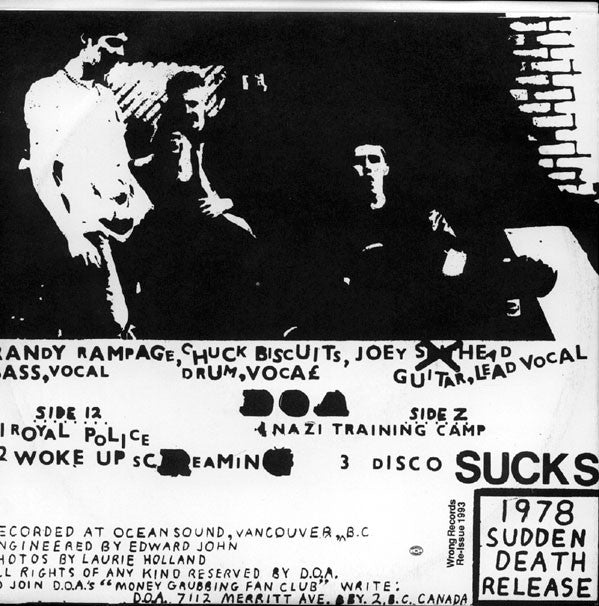D.O.A. (2) : Disco Sucks (7", EP, RE)