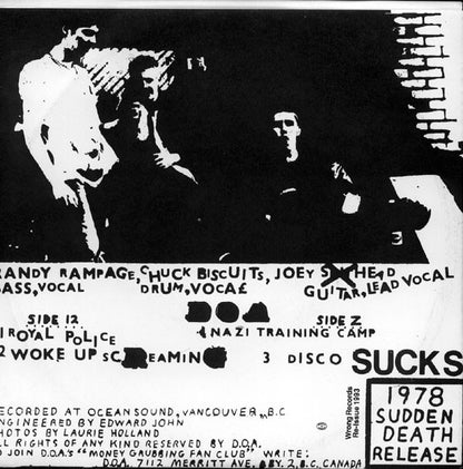 D.O.A. (2) : Disco Sucks (7", EP, RE)
