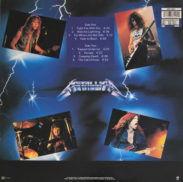 Metallica : Ride The Lightning (LP, Album, RE, DMM)