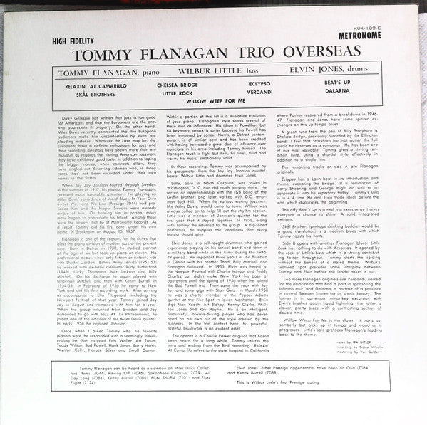 Tommy Flanagan Trio : Overseas (LP, Album, Mono, RE)