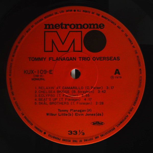 Tommy Flanagan Trio : Overseas (LP, Album, Mono, RE)