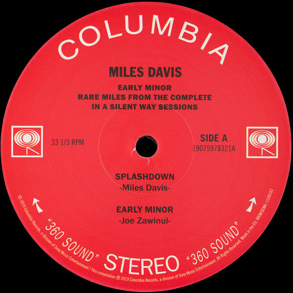 Miles Davis : Early Minor (Rare Miles From The Complete In A Silent Way Sessions) (LP, RSD, Comp)