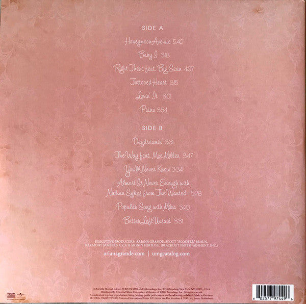 Ariana Grande : Yours Truly (LP, Album, RE)
