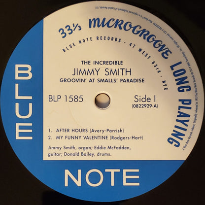 Jimmy Smith : Groovin' At Smalls' Paradise (Volume 1) (LP, Album, Mono, RE, 180)