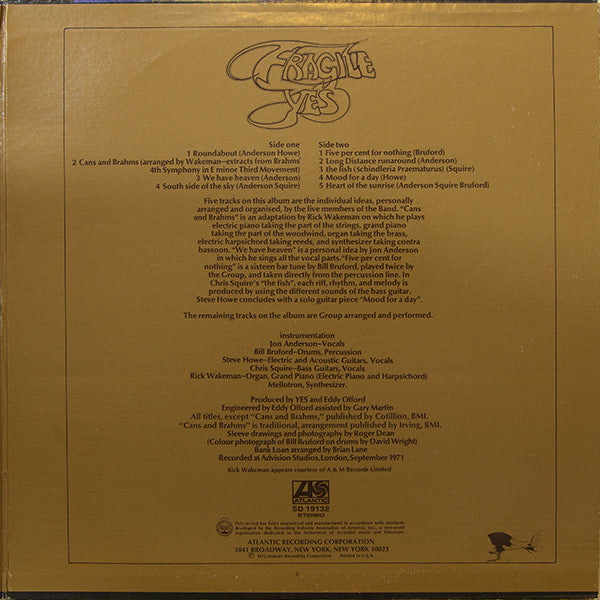 Yes : Fragile (LP, Album, RP, PR-)