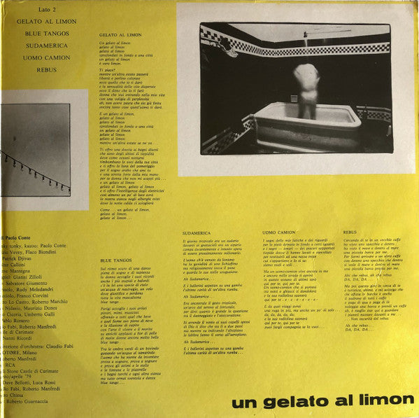 Paolo Conte : Un Gelato Al Limon (LP, Album, RE, Gat)