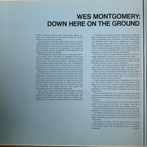 Wes Montgomery : Down Here On The Ground (LP, Promo, RE, Gat)