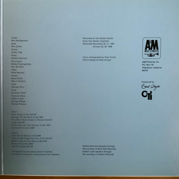 Wes Montgomery : Down Here On The Ground (LP, Promo, RE, Gat)