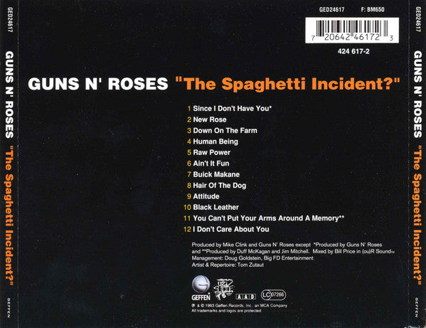 Guns N' Roses : "The Spaghetti Incident?" (CD, Album, RE)