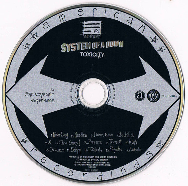 System Of A Down : Toxicity (CD, Album, RE)
