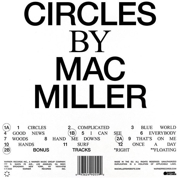 Mac Miller : Circles (2xLP, Album, Cle)