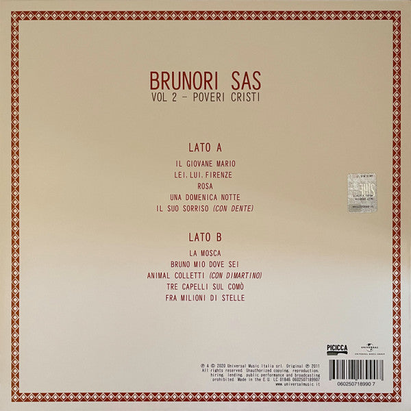 Brunori Sas : Vol 2 - Poveri Cristi (LP, Album, RE, Cle)