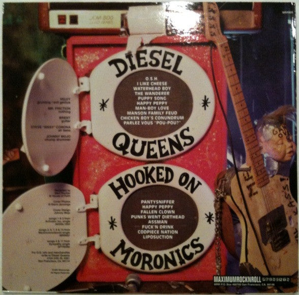 Diesel Queens : Hooked On Moronics (LP, Album, Yel)