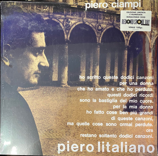 Piero Ciampi : Piero Litaliano (LP, RSD, Ltd, Num, RE, RM, 180)