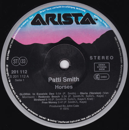 Patti Smith : Horses (LP, Album, RE)