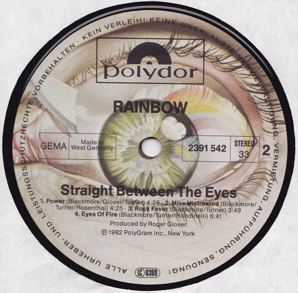 Rainbow : Straight Between The Eyes (LP, Album)