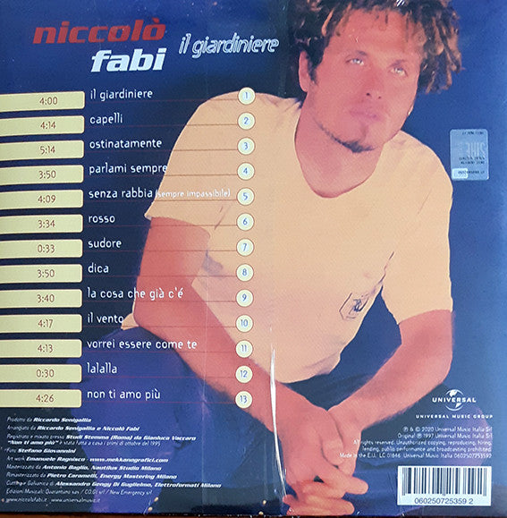 Niccolò Fabi : Il Giardiniere (LP, Ltd, RM, Red)