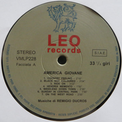 Remigio Ducros : America Giovane (LP, Album, RE, 180)