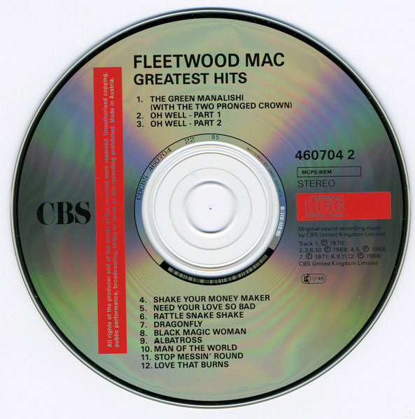 Fleetwood Mac : Greatest Hits (CD, Comp, RE, RP)