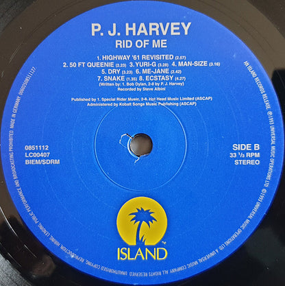 PJ Harvey : Rid Of Me (LP, Album, RE, 180)