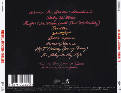 Michael Jackson : Thriller (CD, Album, RE, Son)