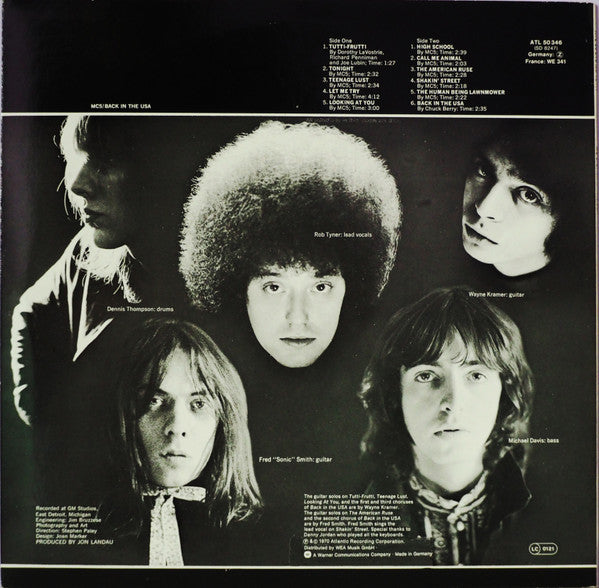 MC5 : Back In The USA (LP, Album, RE)