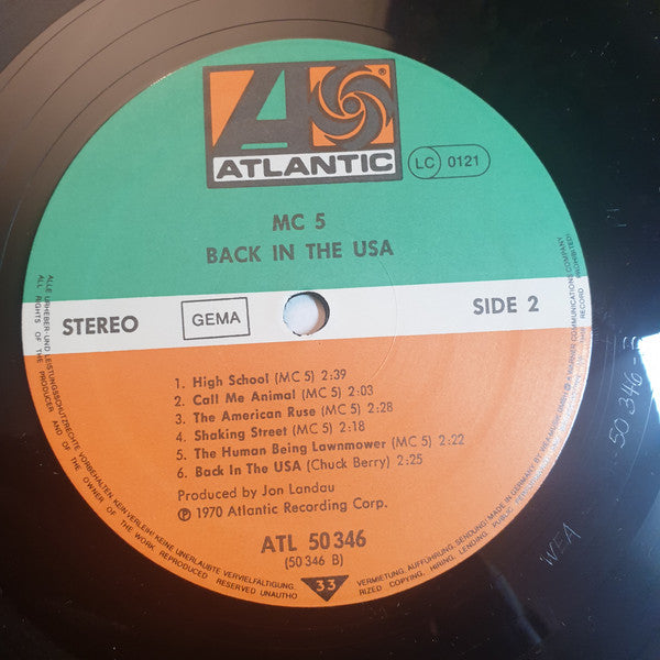 MC5 : Back In The USA (LP, Album, RE)