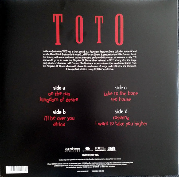 Toto : Live At Montreux 1991 (2xLP, Ltd, RE, 180)