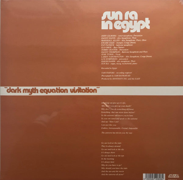 The Sun Ra Arkestra : Live In Egypt Vol. I (Nature's God) (Dark Myth Equation Visitation)  (LP, Album)