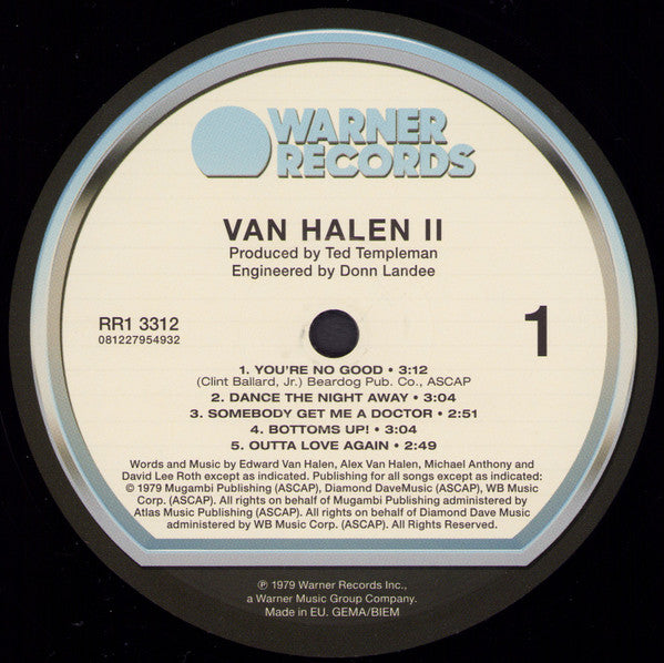 Van Halen : Van Halen II (LP, Album, RE, RM, RP, 180)