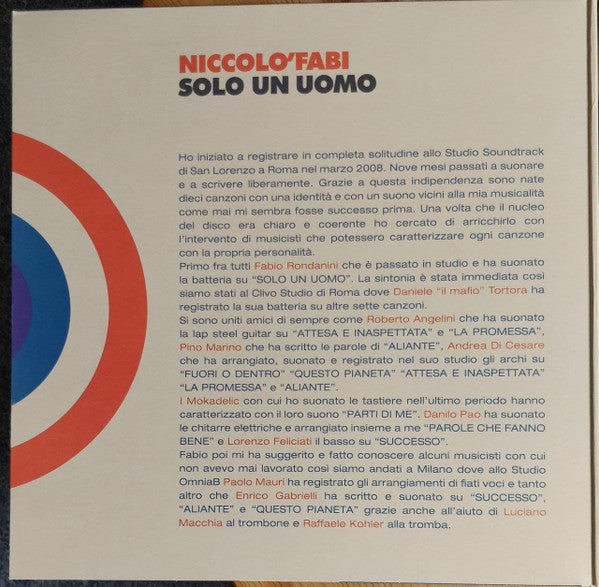 Niccolò Fabi : Solo Un Uomo (LP, Album, RE)