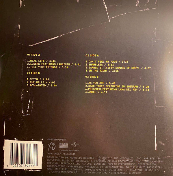 The Weeknd : Beauty Behind The Madness (2xLP, Album, Ltd, RE, S/Edition, Yel)