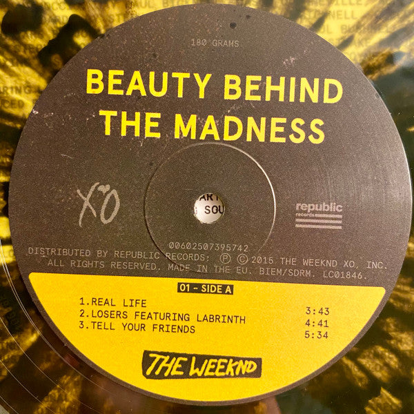 The Weeknd : Beauty Behind The Madness (2xLP, Album, Ltd, RE, S/Edition, Yel)
