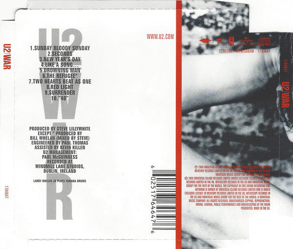 U2 : War (CD, Album, RE, RM, Sup)