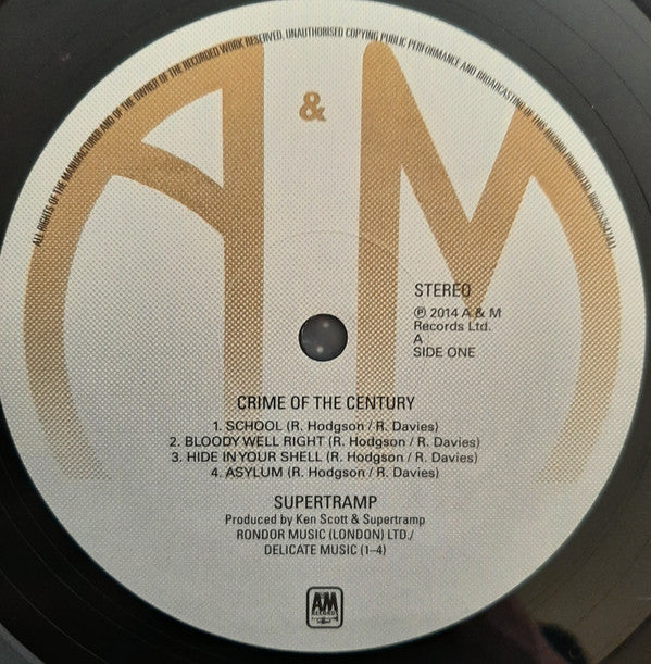 Supertramp : Crime Of The Century (LP, Album, RE)