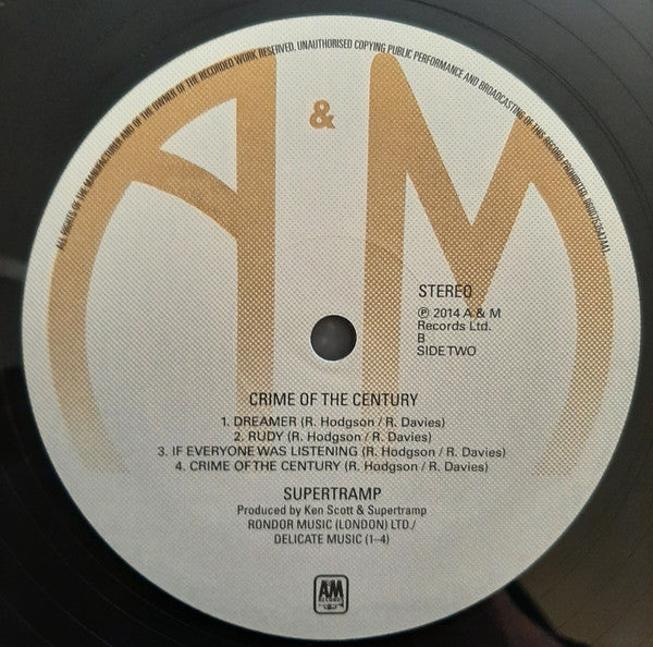 Supertramp : Crime Of The Century (LP, Album, RE)