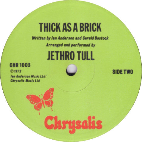 Jethro Tull : Thick As A Brick (LP, Album, RP, Gat)