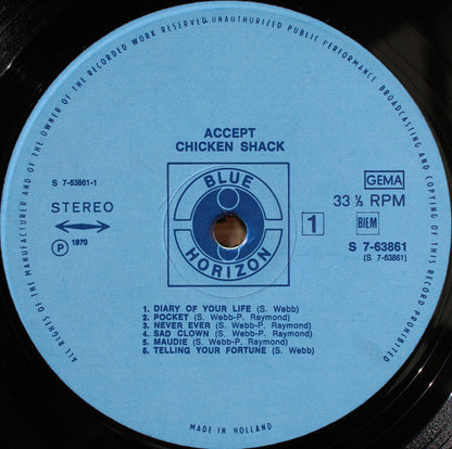 Chicken Shack : Accept Chicken Shack (LP, Album, Gat)